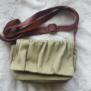 Handmade, leather cross body hand bag